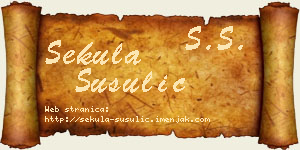 Sekula Šušulić vizit kartica